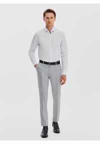 Pako Lorente - PAKO LORENTE - Błękitna koszula męska z kontrastowym wykończeniem. Kolor: niebieski. Materiał: bawełna. Długość rękawa: długi rękaw. Długość: długie #5