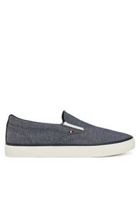 TOMMY HILFIGER - Tommy Hilfiger Tenisówki Th Hi Vulc Low Slip On Ch FM0FM05390 Niebieski. Zapięcie: bez zapięcia. Kolor: niebieski. Materiał: materiał