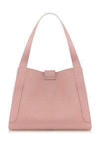 Ochnik - Różowa torebka damska trzykomorowa. Kolor: różowy. Materiał: skórzane. Rodzaj torebki: na ramię #4
