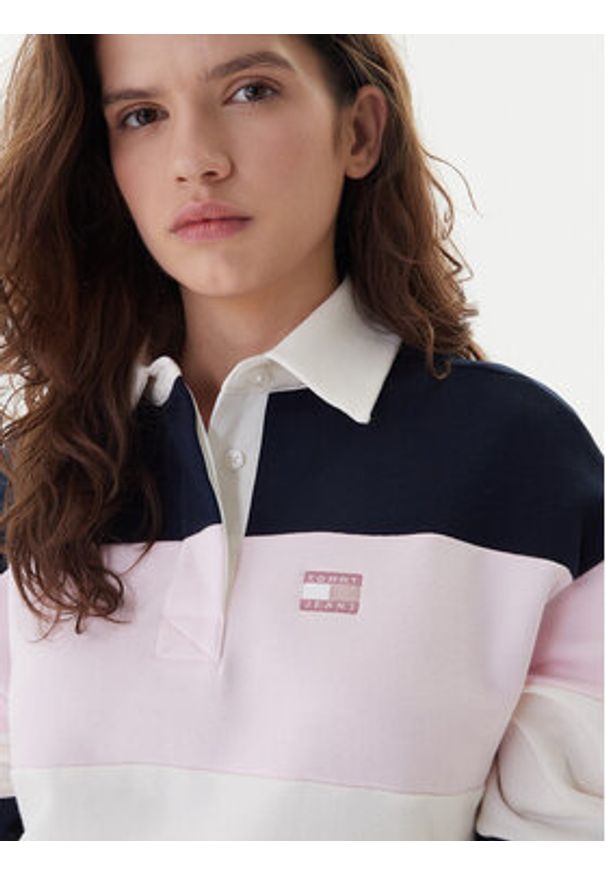 Tommy Jeans Bluza Badge DW0DW21927 Kolorowy Relaxed Fit. Materiał: bawełna. Wzór: kolorowy