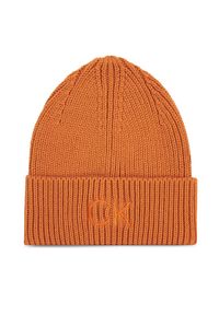 Calvin Klein Czapka Re-Lock Beanie W/Emb K60K608660 Brązowy. Kolor: brązowy. Materiał: bawełna #1