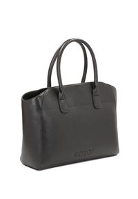 Kazar - Czarna wizytowa torebka damska z licowej skóry. Kolor: czarny. Materiał: skórzane. Styl: wizytowy #3