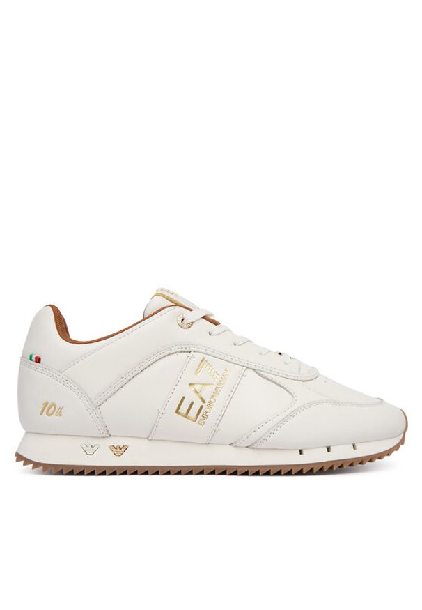 EA7 Emporio Armani Sneakersy 7X000648 AF15588 M0015 Kremowy. Kolor: kremowy. Materiał: skóra