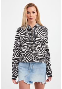 Liu Jo Sport - Bluza dresowa damska LIU JO SPORT. Typ kołnierza: kaptur. Materiał: dresówka. Wzór: motyw zwierzęcy. Styl: sportowy #4