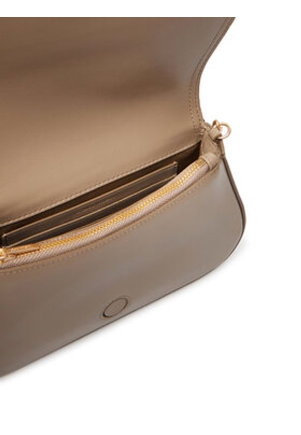 Calvin Klein Torebka Ck Curved Wallet On Chain LV04F1153G Beżowy. Kolor: beżowy. Materiał: skórzane