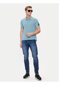 Calvin Klein Jeans Polo J30J323394 Niebieski Regular Fit. Typ kołnierza: polo. Kolor: niebieski. Materiał: bawełna #5