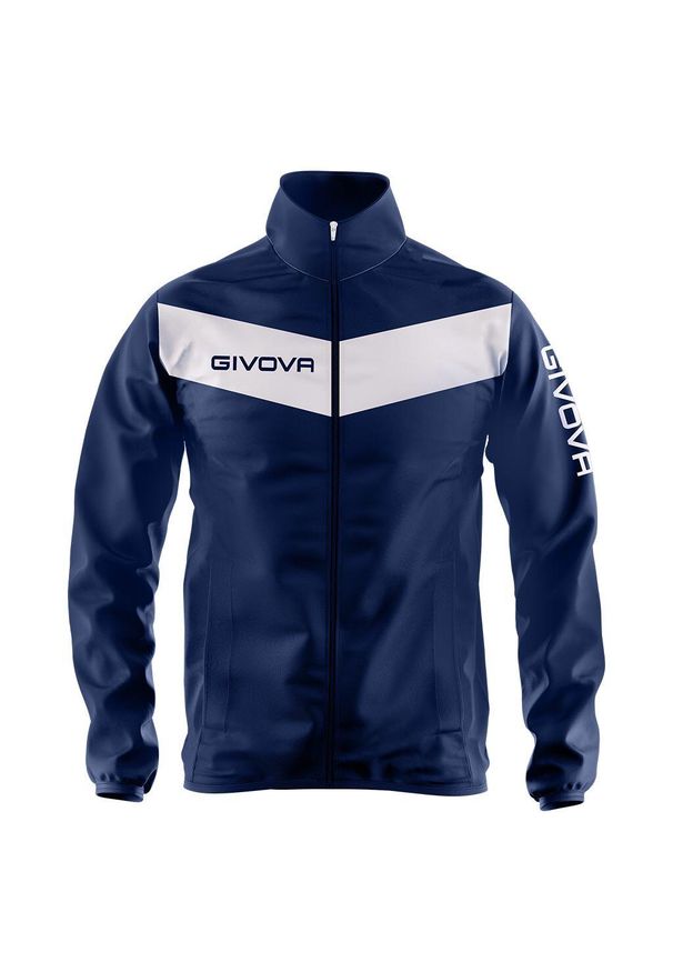 Kurtka Przeciwdeszczowa Givova Niebieska - Bianco 2XL - Wodoodporna Sportjacka. Okazja: na co dzień. Kolor: niebieski. Materiał: nylon. Styl: casual, elegancki