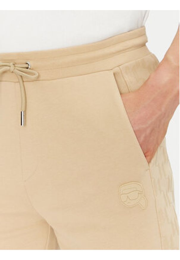 Karl Lagerfeld - KARL LAGERFELD Szorty sportowe 705071 552951 Beżowy Regular Fit. Kolor: beżowy. Materiał: bawełna. Styl: sportowy