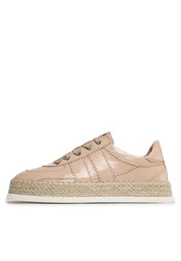 AGL Espadryle Leda Rope D936107PIPLUME0549 Różowy. Kolor: różowy. Materiał: lakier, skóra