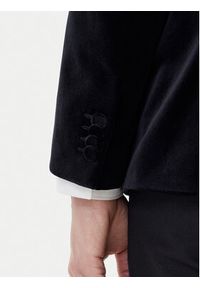 Hugo - HUGO Marynarka Henry254E1X 50549032 Czarny Slim Fit. Kolor: czarny. Materiał: bawełna #7