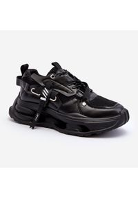 Sneakersy Damskie GOE NN2N4040 Czarne. Zapięcie: sznurówki. Kolor: czarny. Materiał: tkanina, skóra. Obcas: na platformie #11