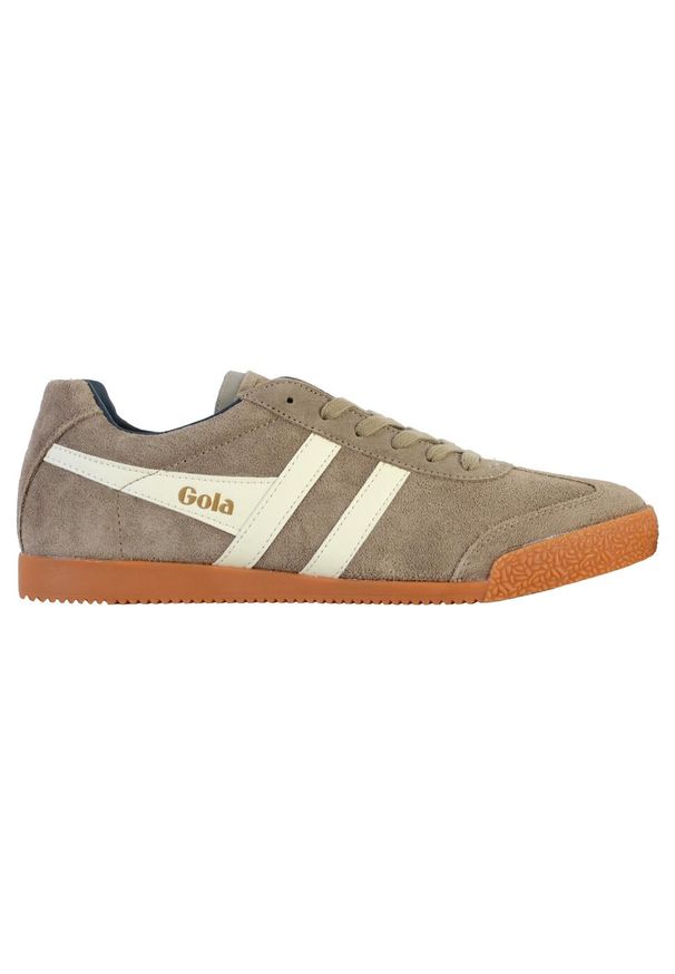 Buty do chodzenia męskie Gola Harrier. Kolor: biały, szary, wielokolorowy. Materiał: zamsz, materiał. Szerokość cholewki: normalna. Sport: turystyka piesza