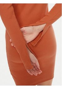 Calvin Klein Jeans Sukienka codzienna J20J225112 Pomarańczowy Slim Fit. Okazja: na co dzień. Kolor: pomarańczowy. Materiał: bawełna. Typ sukienki: proste. Styl: casual #3