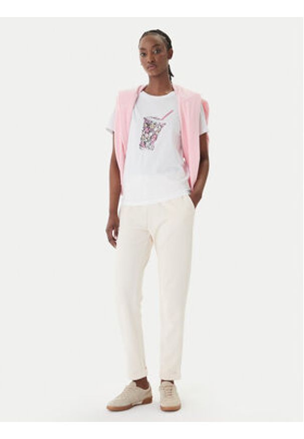 Liu Jo T-Shirt WA6237 JS923 Biały Regular Fit. Kolor: biały. Materiał: bawełna