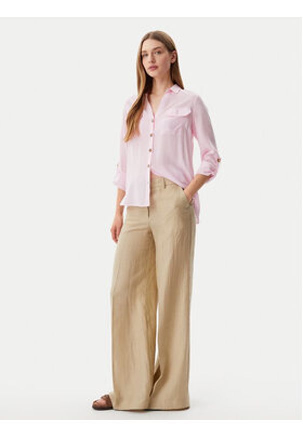 Vero Moda Koszula Bumpy 10275283 Różowy Regular Fit. Kolor: różowy. Materiał: wiskoza