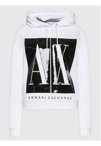 Armani Exchange Bluza 8NYM14 YJ68Z 1000 Biały Regular Fit. Kolor: biały. Materiał: bawełna