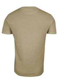 Beżowy Bawełniany T-Shirt Męski Bez Nadruku -Brave Soul- Koszulka, Krótki Rękaw, Basic. Okazja: na co dzień. Kolor: brązowy, wielokolorowy, beżowy. Materiał: bawełna. Długość rękawa: krótki rękaw. Długość: krótkie. Sezon: wiosna, lato. Styl: casual #2