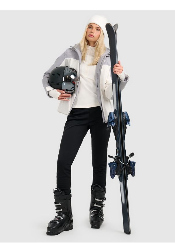 4f - 4F Kurtka narciarska membrana 5000 damska - szara XXL. Kolor: szary. Materiał: materiał. Sezon: zima