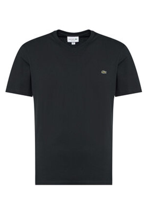 Lacoste T-Shirt TH2036 Czarny Regular Fit. Kolor: czarny. Materiał: bawełna