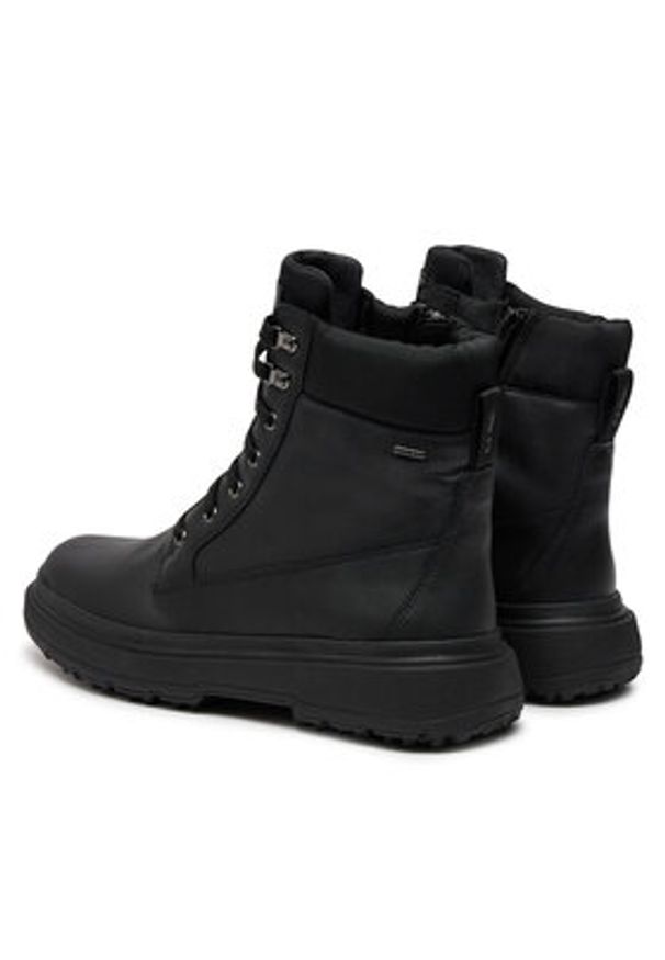 Geox Trapery D46XMB 08511 C9999 Czarny. Kolor: czarny. Materiał: skóra