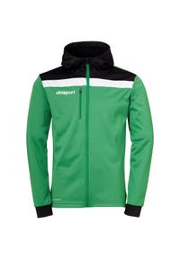 UHLSPORT - Kurtka Uhlsport Offense 23. Typ kołnierza: kaptur. Kolor: wielokolorowy, biały, czarny, zielony. Materiał: polar. Sport: fitness, piłka ręczna