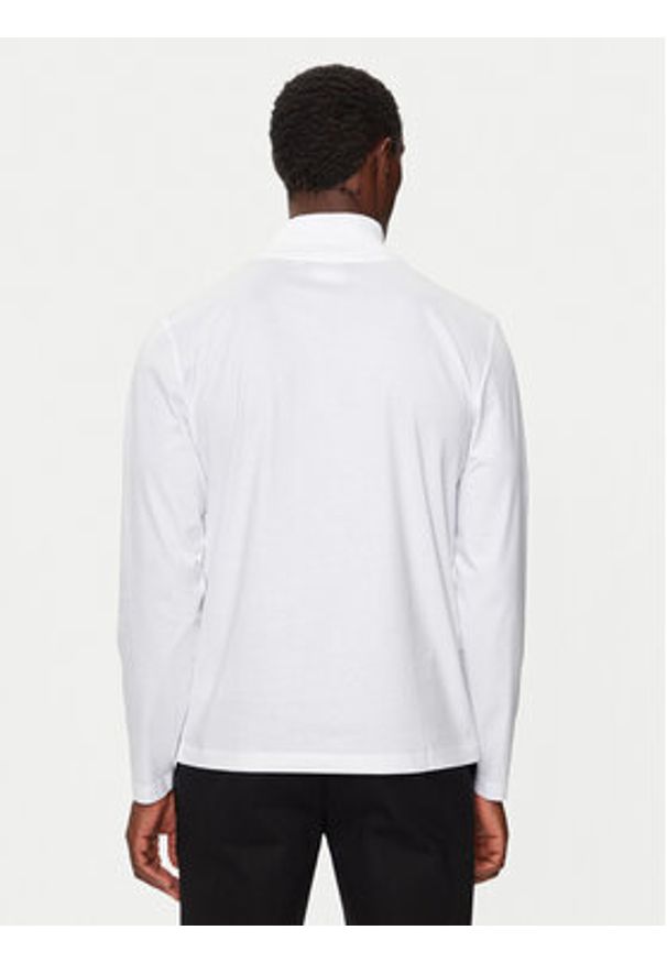 Calvin Klein Golf K10K111858 Biały Regular Fit. Typ kołnierza: golf. Kolor: biały. Materiał: bawełna