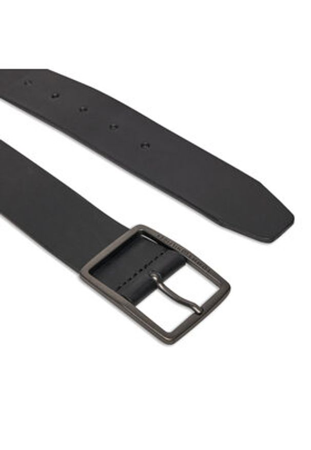 TOMMY HILFIGER - Tommy Hilfiger Pasek Męski Jeans Buckle 4.0 Texture AM0AM12177 Czarny. Kolor: czarny. Materiał: skóra