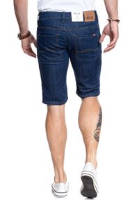 Mustang - SPODENKI MUSTANG 5 Pocket Short DENIM BLUE 1007373 5000 580. Materiał: denim