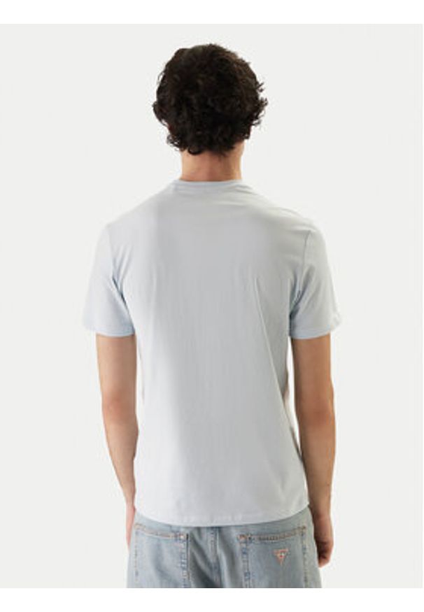 Guess T-Shirt M6GI11 K2992 Błękitny Slim Fit. Kolor: niebieski. Materiał: bawełna