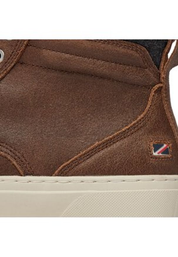 Pepe Jeans Sneakersy PMS30998 Brązowy. Kolor: brązowy. Materiał: skóra, zamsz