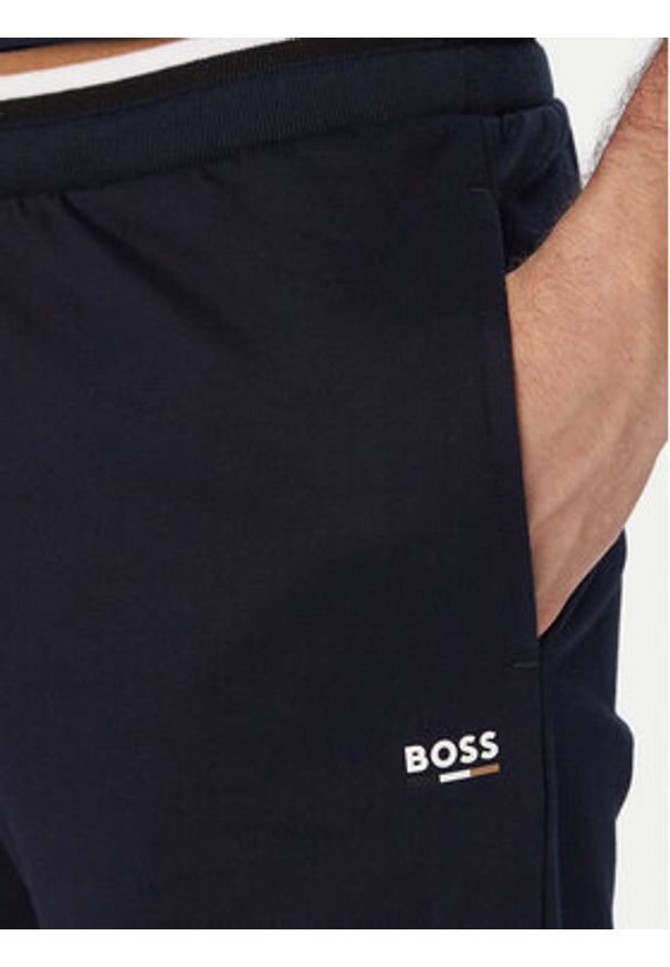 BOSS Szorty sportowe 50561493 Granatowy Regular Fit. Kolor: niebieski. Materiał: bawełna. Styl: sportowy