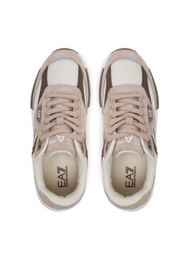 EA7 Emporio Armani Sneakersy X8X240 XK434 R972 Brązowy. Kolor: brązowy. Materiał: materiał