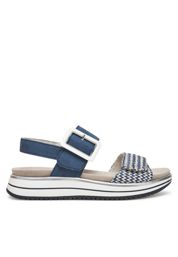 Remonte Sandały D1J53-14 Niebieski. Kolor: niebieski. Materiał: skóra, syntetyk