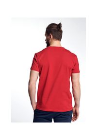 Ochnik - T-shirt męski. Kolor: czerwony. Materiał: bawełna