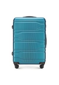 Wittchen - Duża walizka z polikarbonu tłoczona. Kolor: niebieski. Materiał: guma #1
