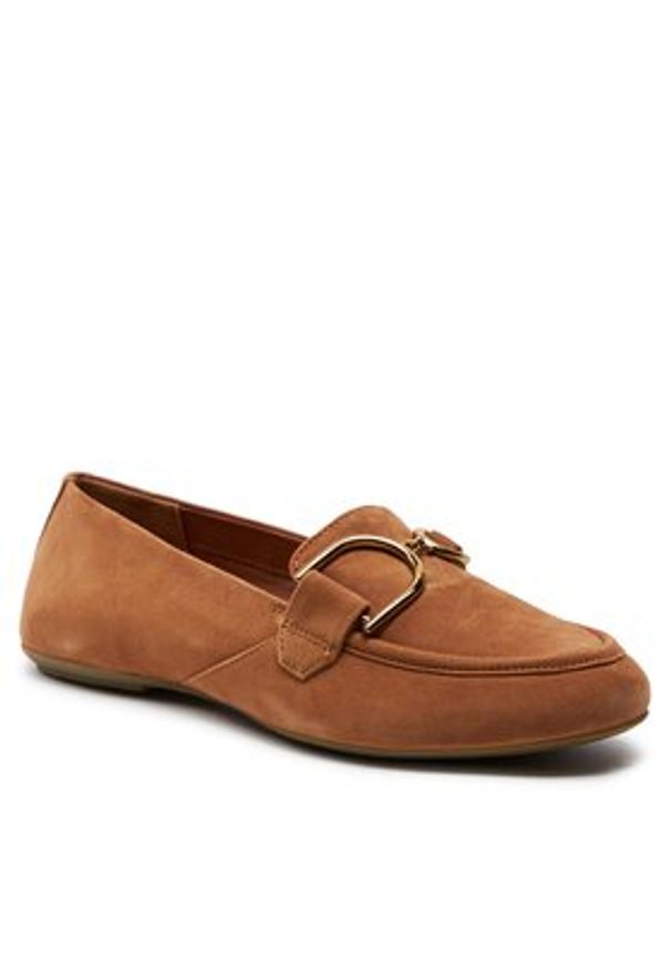 Geox Loafersy D Palmaria D45MUJ 00021 C6001 Brązowy. Kolor: brązowy. Materiał: skóra, zamsz