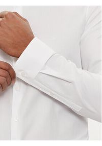 Calvin Klein Koszula Tonal Structure K10K112592 Biały Slim Fit. Kolor: biały. Materiał: bawełna