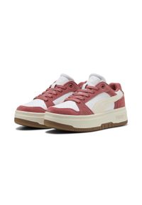 Puma - Damskie sneakersy Rebound Femme Low Suede PUMA White Frosted Ivory Exotic Red. Okazja: na co dzień. Kolor: czerwony, biały, wielokolorowy. Sezon: lato. Model: Puma Suede. Sport: koszykówka