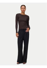 Vero Moda Top Chloe 10306897 Brązowy Slim Fit. Kolor: brązowy. Materiał: bawełna #6