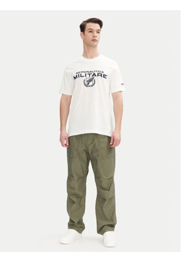 Aeronautica Militare T-Shirt 251TS2379J674 Biały Regular Fit. Kolor: biały. Materiał: bawełna
