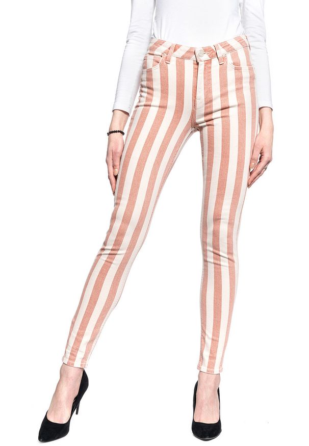 Lee - SPODNIE DAMSKIE LEE SKINNY HIGH WAIST TERACOTTA L626LIMG 112114249. Stan: podwyższony