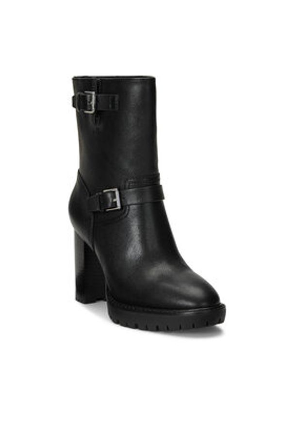 Lauren Ralph Lauren - LAUREN RALPH LAUREN Botki 802937819001 Czarny. Kolor: czarny. Materiał: skóra