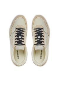 Emporio Armani Sneakersy X4X537 XN730 01427 Beżowy. Kolor: beżowy. Materiał: materiał