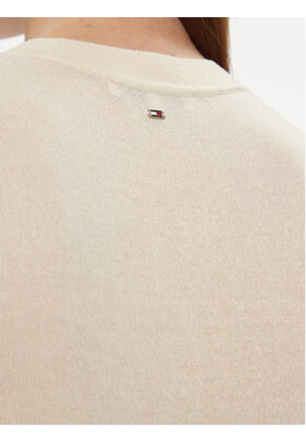 TOMMY HILFIGER - Tommy Hilfiger Sweter Md Lyocell Silk Blend Vest WW0WW40980 Żółty Regular Fit. Kolor: żółty. Materiał: wiskoza
