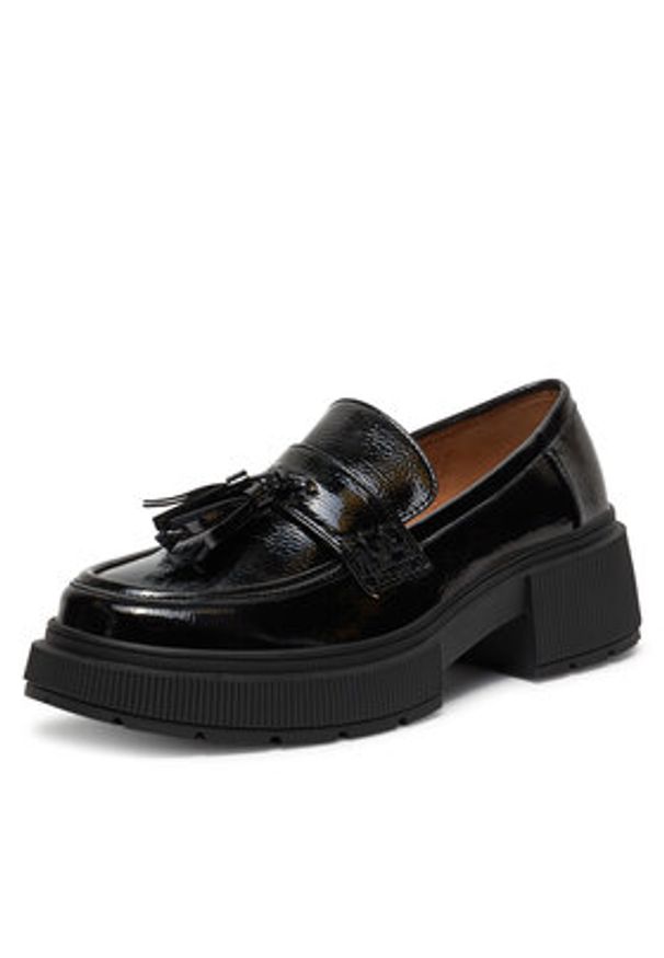 DeeZee Loafersy 60166-2 Czarny. Kolor: czarny. Materiał: materiał, syntetyk
