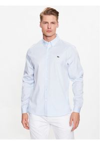 Lacoste Koszula CH2933 Błękitny Regular Fit. Kolor: niebieski. Materiał: bawełna