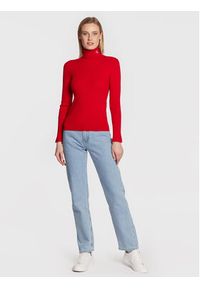 Calvin Klein Jeans Golf J20J219779 Czerwony Slim Fit. Typ kołnierza: golf. Kolor: czerwony. Materiał: syntetyk #4