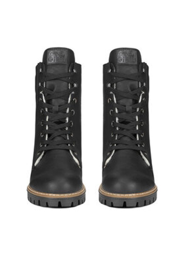 Rieker Trzewiki Y8610-00 Czarny. Kolor: czarny. Materiał: materiał