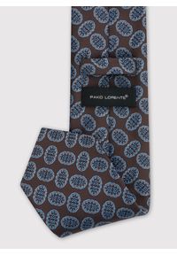 Pako Lorente - PAKO LORENTE – Brązowy krawat męski. Kolor: brązowy. Materiał: poliester. Wzór: geometria #3
