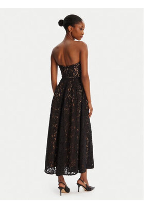 BARDOT - Bardot Sukienka koktajlowa Opal Volume Lace Midi 59714DB2 Czarny Regular Fit. Kolor: czarny. Materiał: syntetyk. Styl: wizytowy. Długość: midi